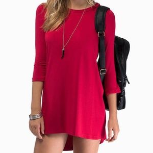 TOBI High Low Casual Red Dress